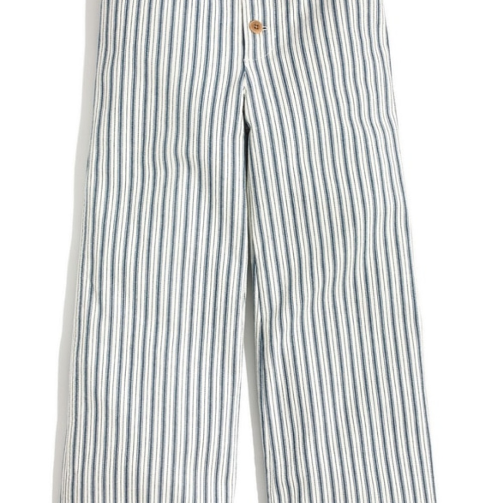 SOLD Madewell Emmett Wide-Leg Crop Pants in Stripe - Picture 3 of 6